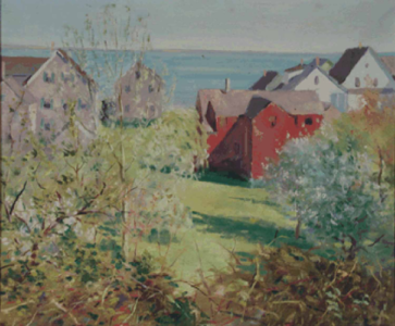 "Spring Landscape, 1930" Vollian Burr Rann (1897-1956)
