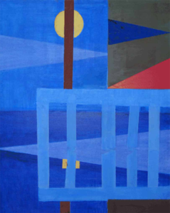"Untitled (Pier, moon abstraction)" Mischa Richter (1910-2001)