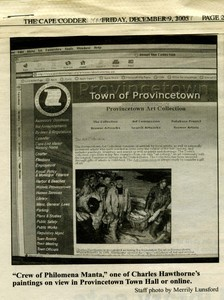 Town Art Collection Goes Online, 2005 article