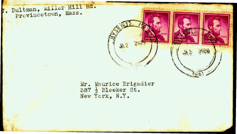 Envelope from Jeanne Bultman to Maurice Brigadier