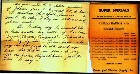 Letter from Jeanne to Mr. & Mrs. Bultman (April 18,1949)