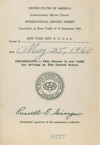International Driving Permit of Jeanne Bultman