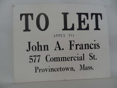 "To Let" sign