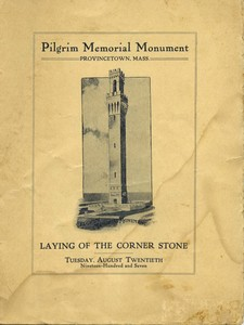Pilgrim Memorial Monument, Laying of the Corner Stone