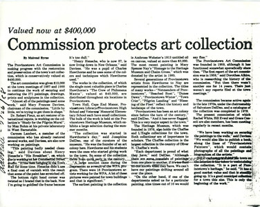 (Art) Commission Protects Art Collection