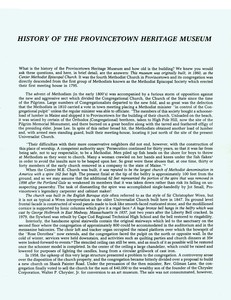 History of the Provincetown Heritage Museum