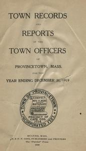 Annual Town Report - 1919