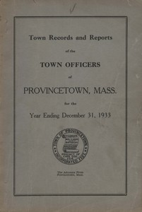 Annual Town Report - 1933