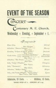Event of the Season Concert (September 1, 1887)