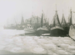 Town Pier with Ships and Ice