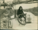 Photograph of Miriam MacMillan at the Wheel of the Bowdoin