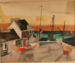 "Along Provincetown Bay" c. 1959, by Lena Gurr (1897-1992) 